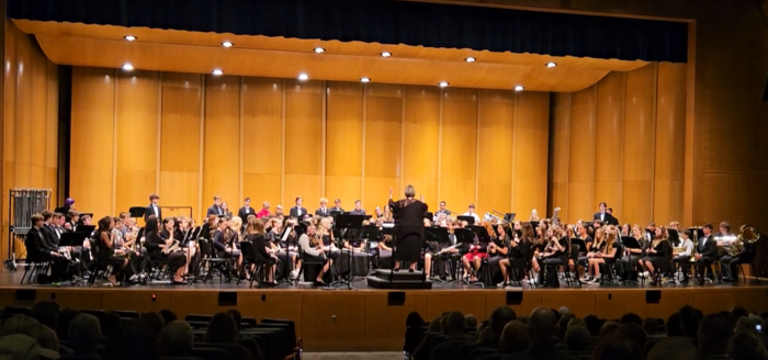 photo of band on theater stage