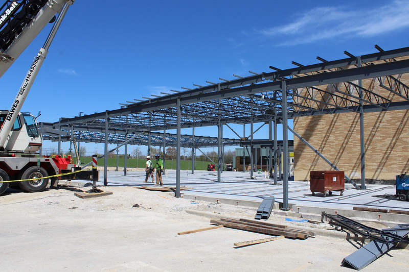 Photo of outdoor construction at Ixonia Elementary School