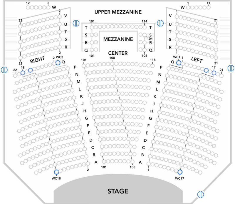 Main Stage Auditorium Seating Chart